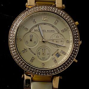 Michael Kors Gold and Pearl Watch